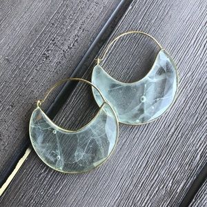 Anthropologie Blue/Translucent Earrings